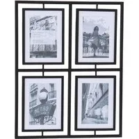 Alston Multi Aperture Metal Photo Frame - Black