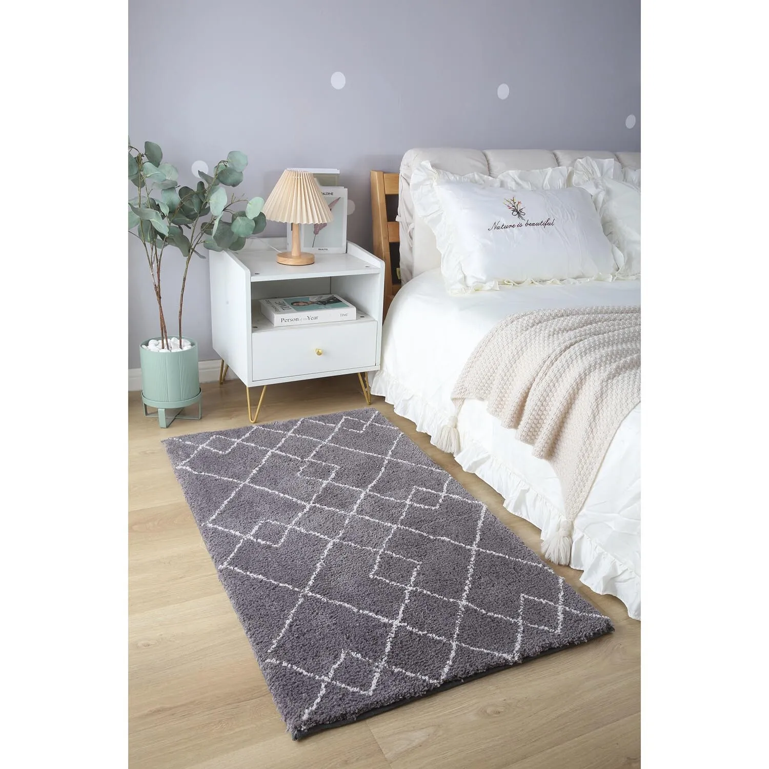 Alta Runner Rug - Grey, White