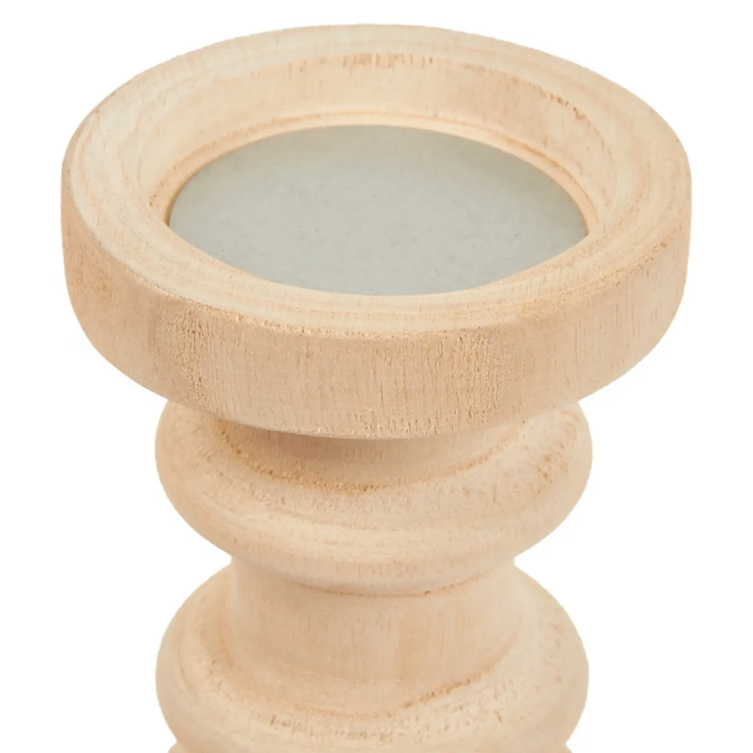 Amalie Wooden Candle Holder - Natural