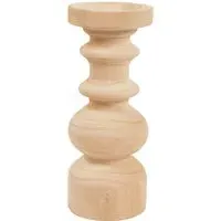 Amalie Wooden Candle Holder - Natural