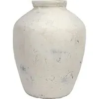 Amara Large Textured Vase - White