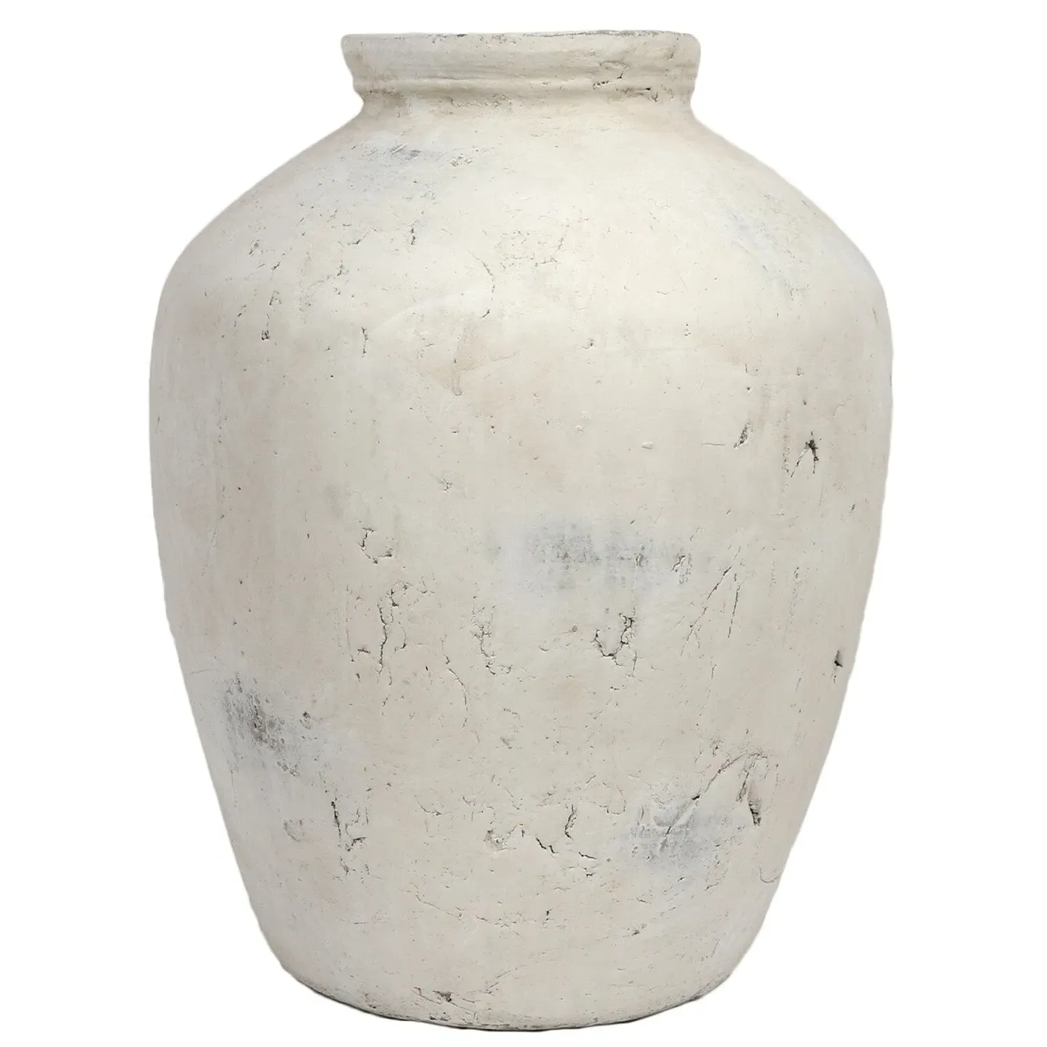 Amara Large Textured Vase - White