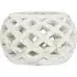 Amara Lattice Hurricane Lantern - White, Cement
