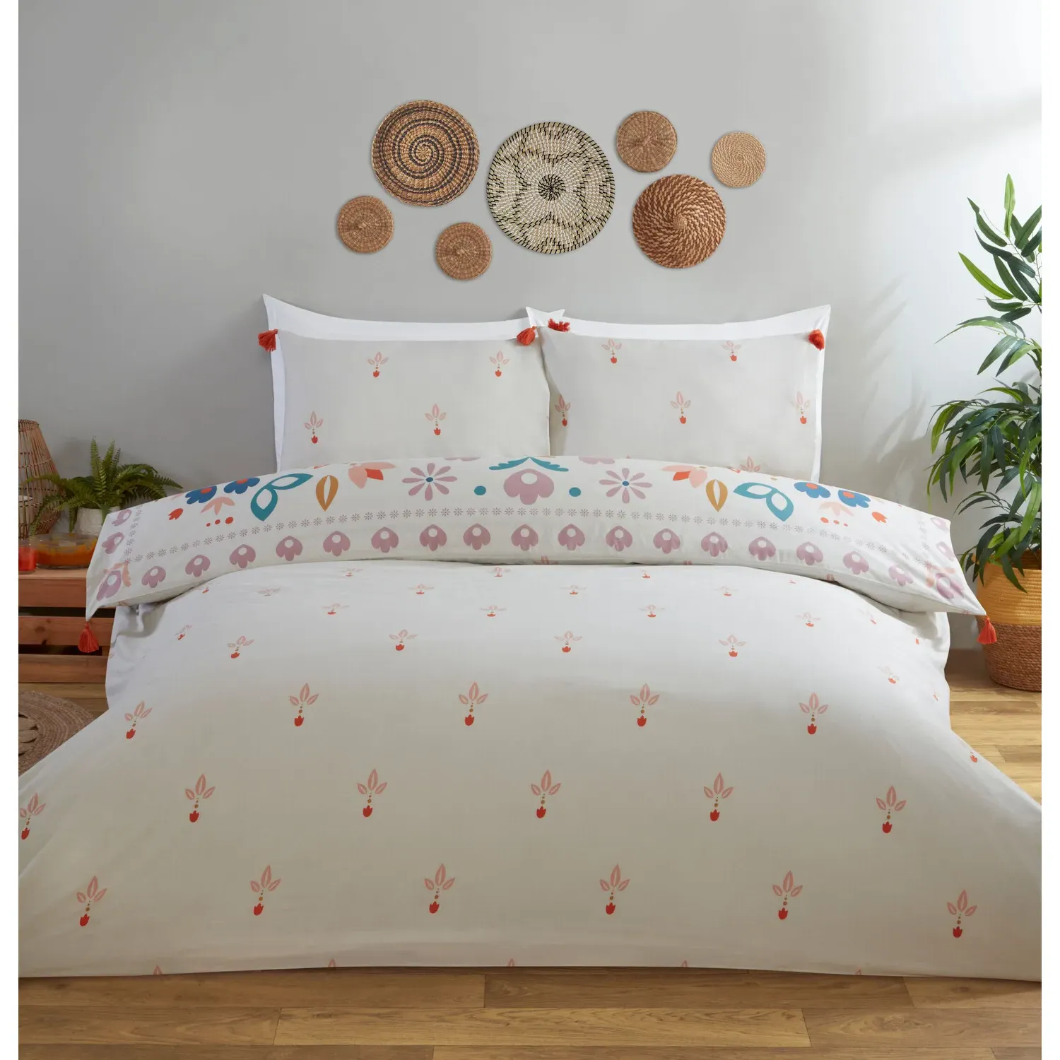Amari Floral Double Duvet Cover and Pillowcase Set