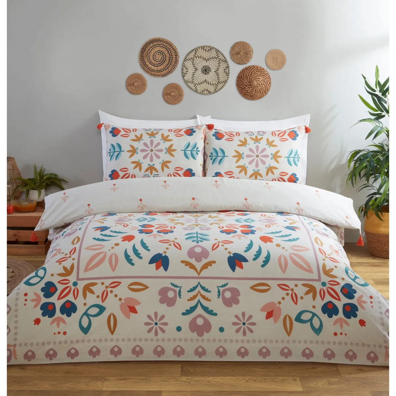 Amari Floral Double Duvet Cover and Pillowcase Set image