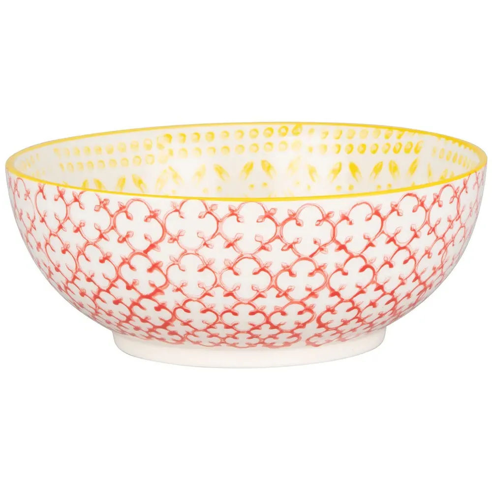 Amari Large Bowl - Red & Yellow, Stoneware