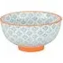 Amari Small Bowl - Light Blue & Orange, Stoneware