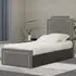 Amelia Single Ottoman Bed with Storage - Grey, Velvet