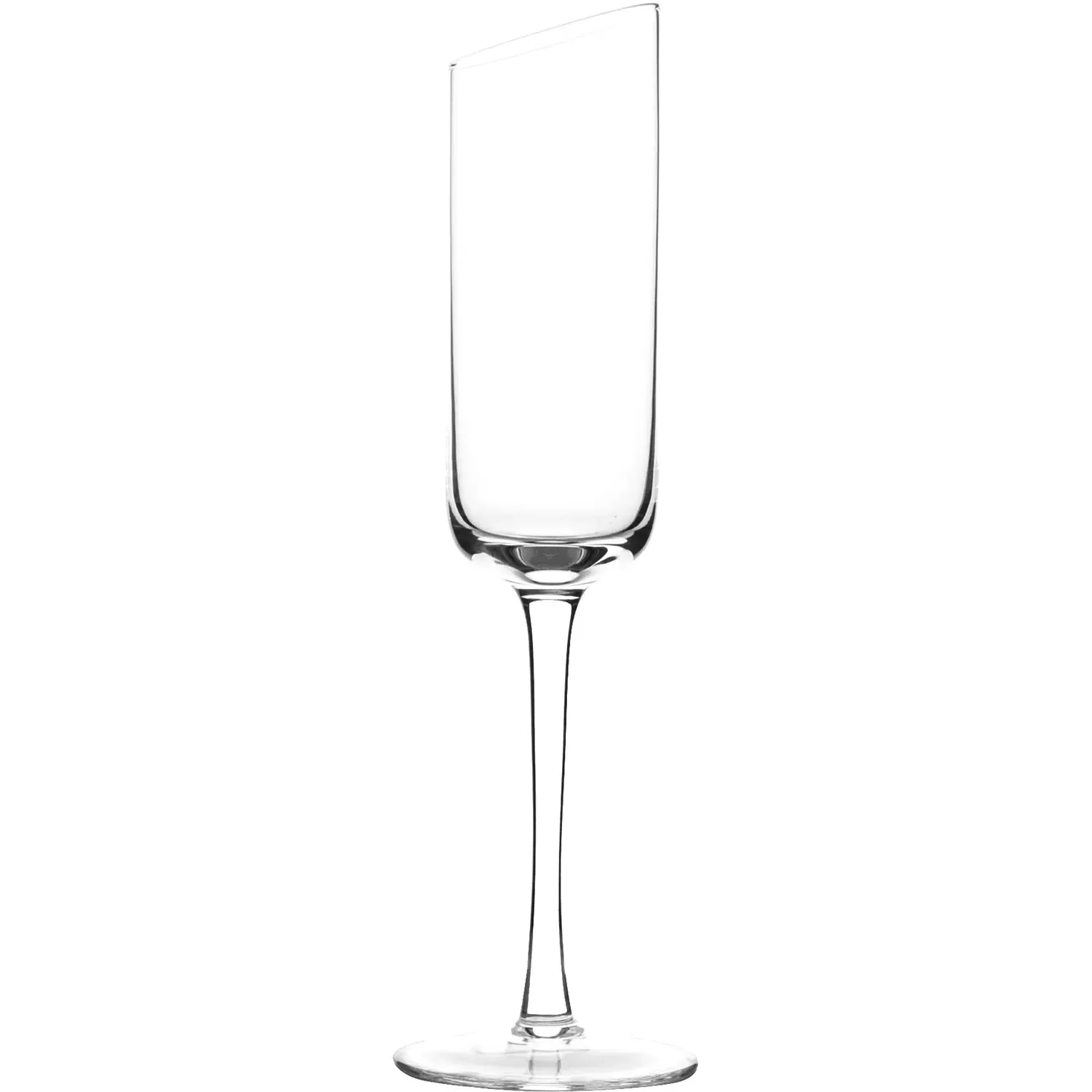 Amiya Set of 4 Champagne Flutes with Slanted Top