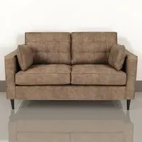 Anabelle 2-Seater Sofa - Brown, Fabric