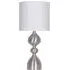 Anais Table Lamp - White, Silver