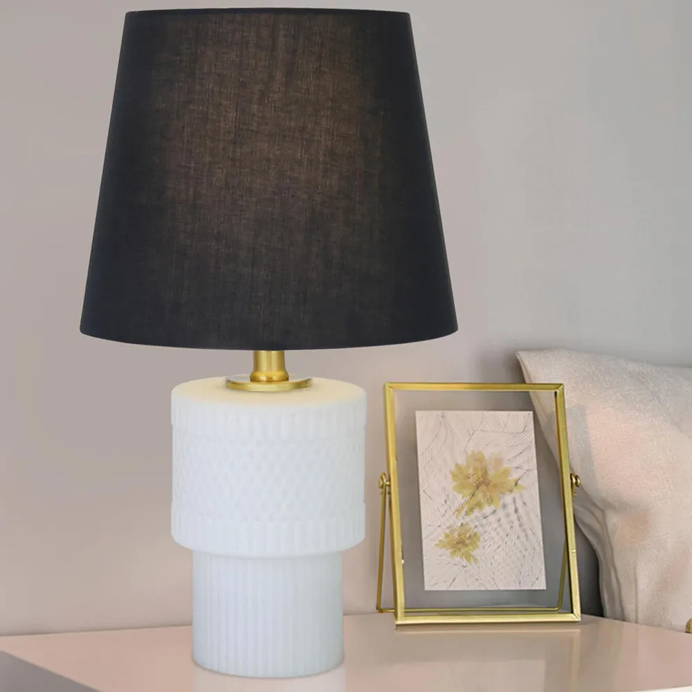 Anastasia Table Lamp - White, Black