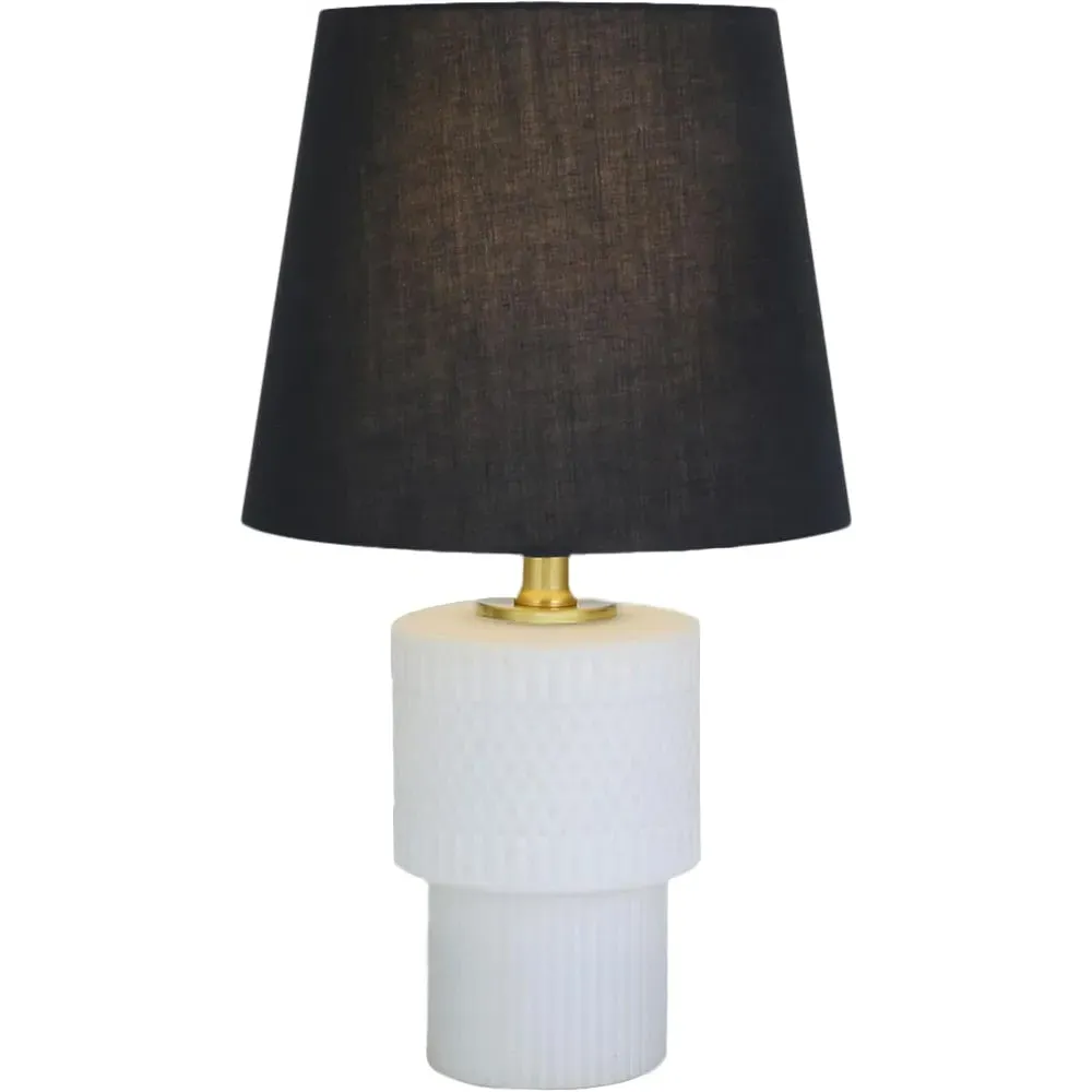 Anastasia Table Lamp - White, Black image