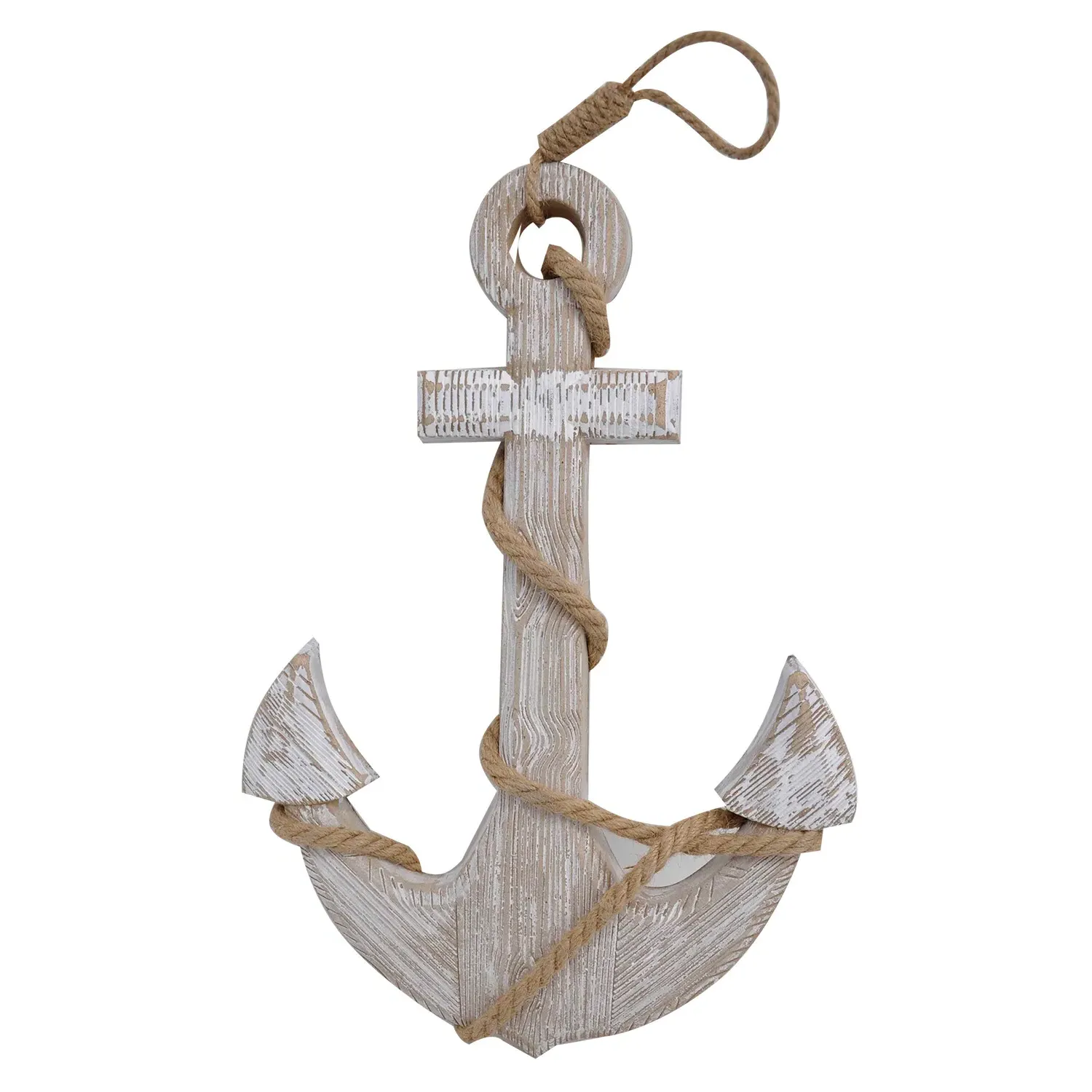 Anchor Ornament with White-Wash Effect