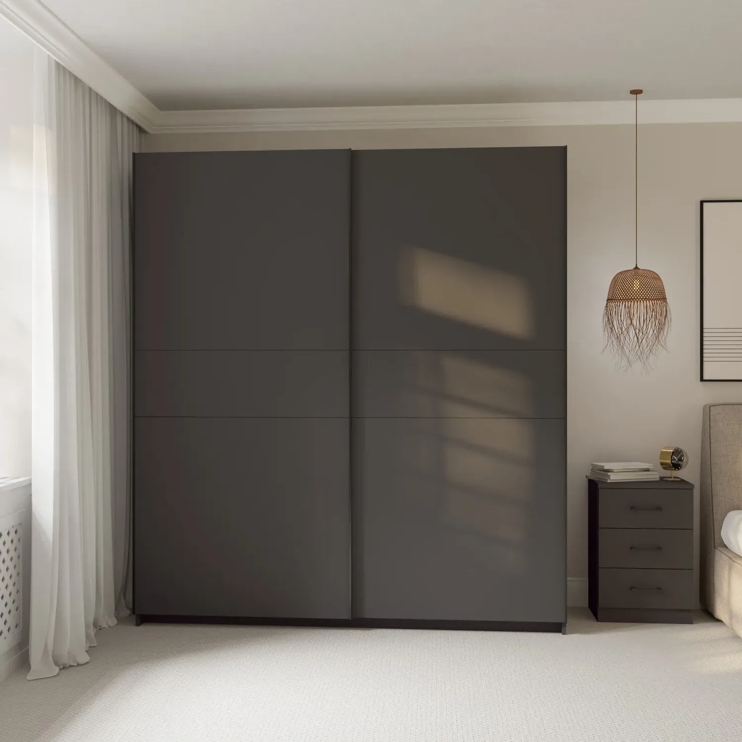 Andora Large Sliding Wardrobe - Anthracite