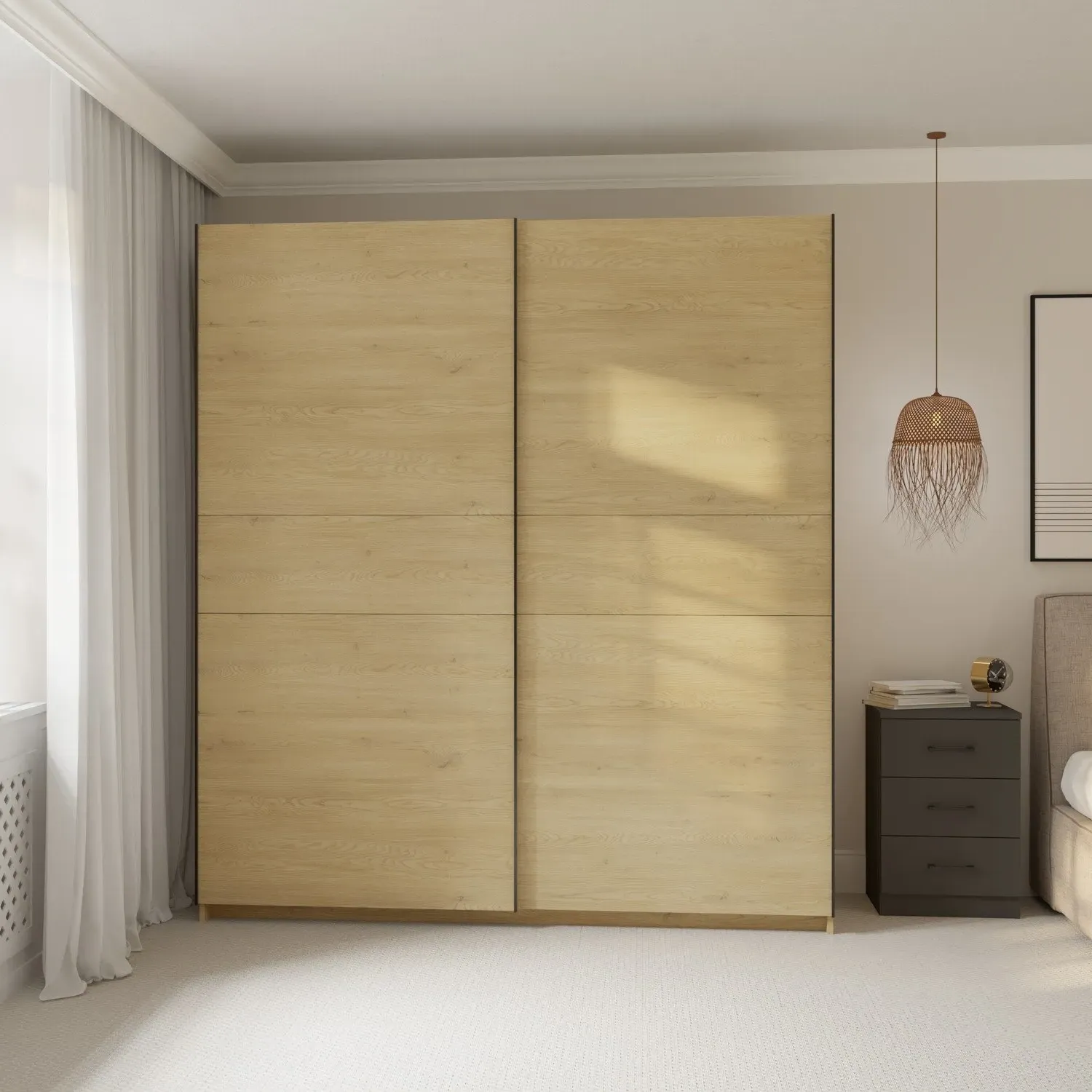 Andora Large Sliding Wardrobe - Cremona Oak image