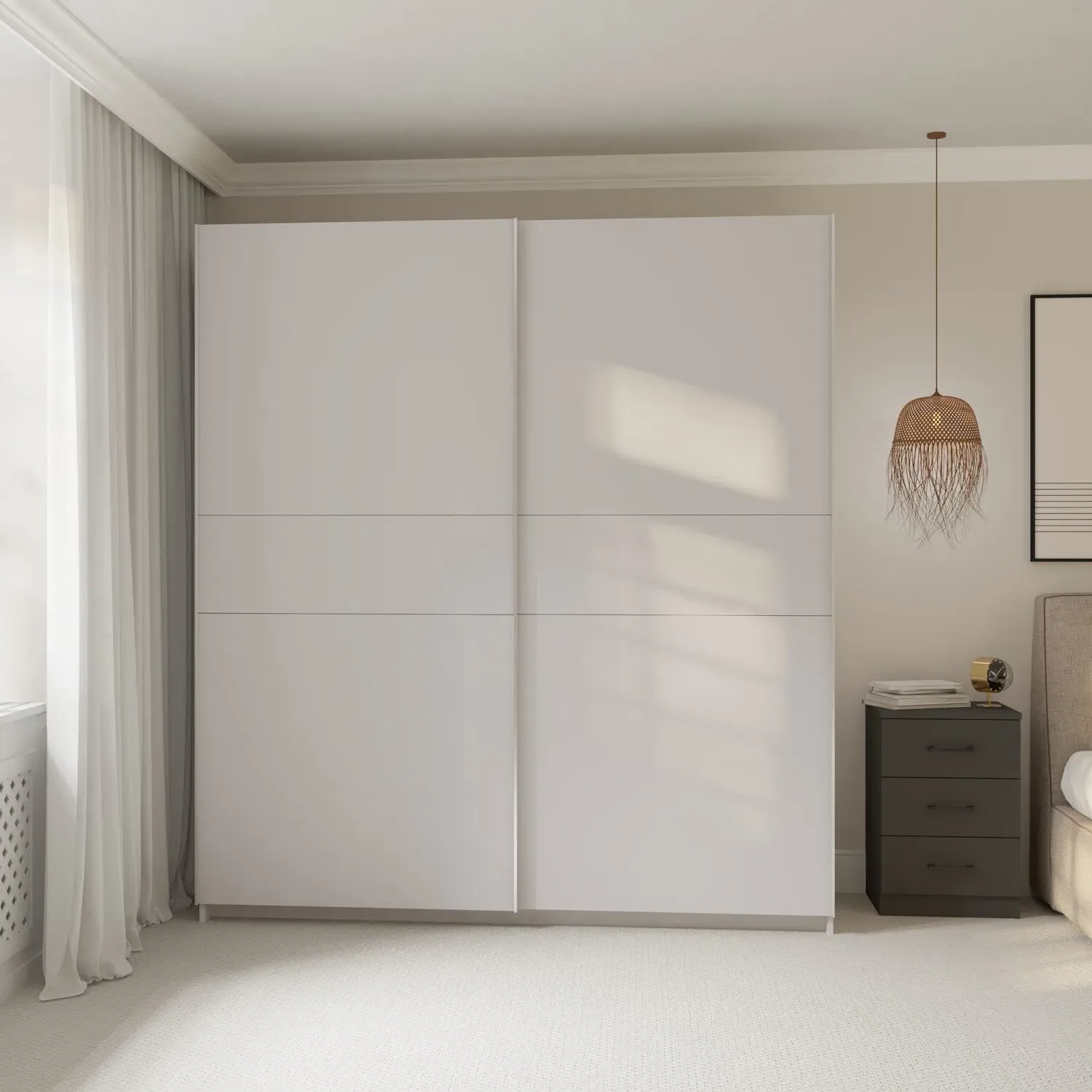 Andora Large Sliding Wardrobe - White