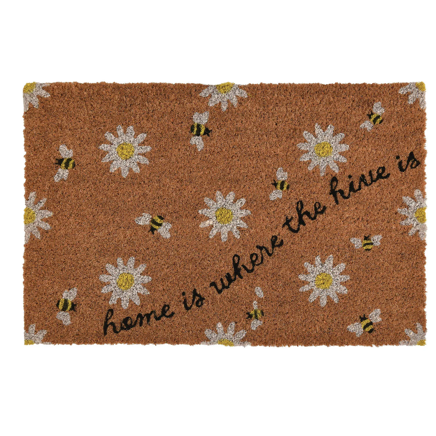 Animal Printed Coir Door Mat - Brown
