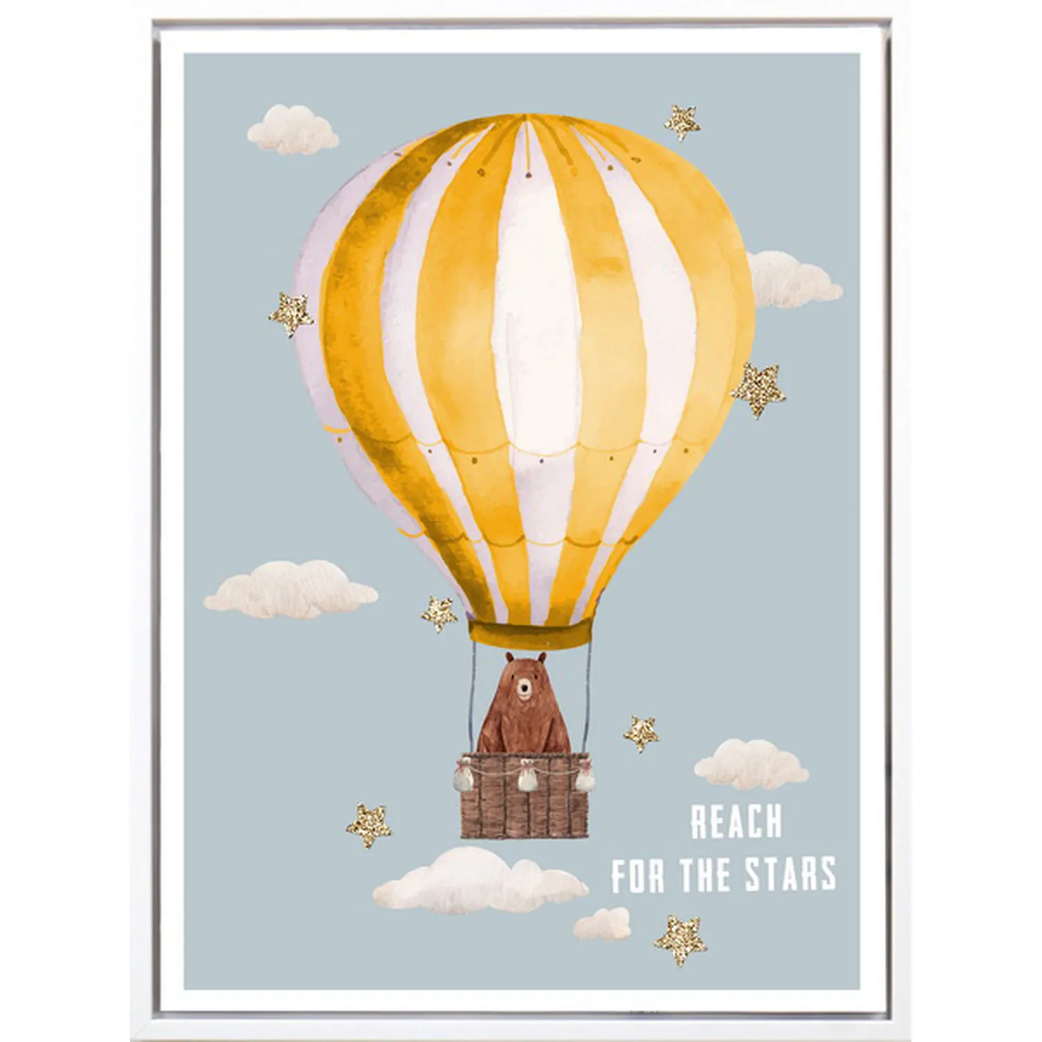 Animals In The Clouds Framed Canvas