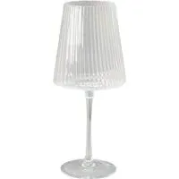 Anya Ribbed Wine Glass Pack of 4 - Clear
