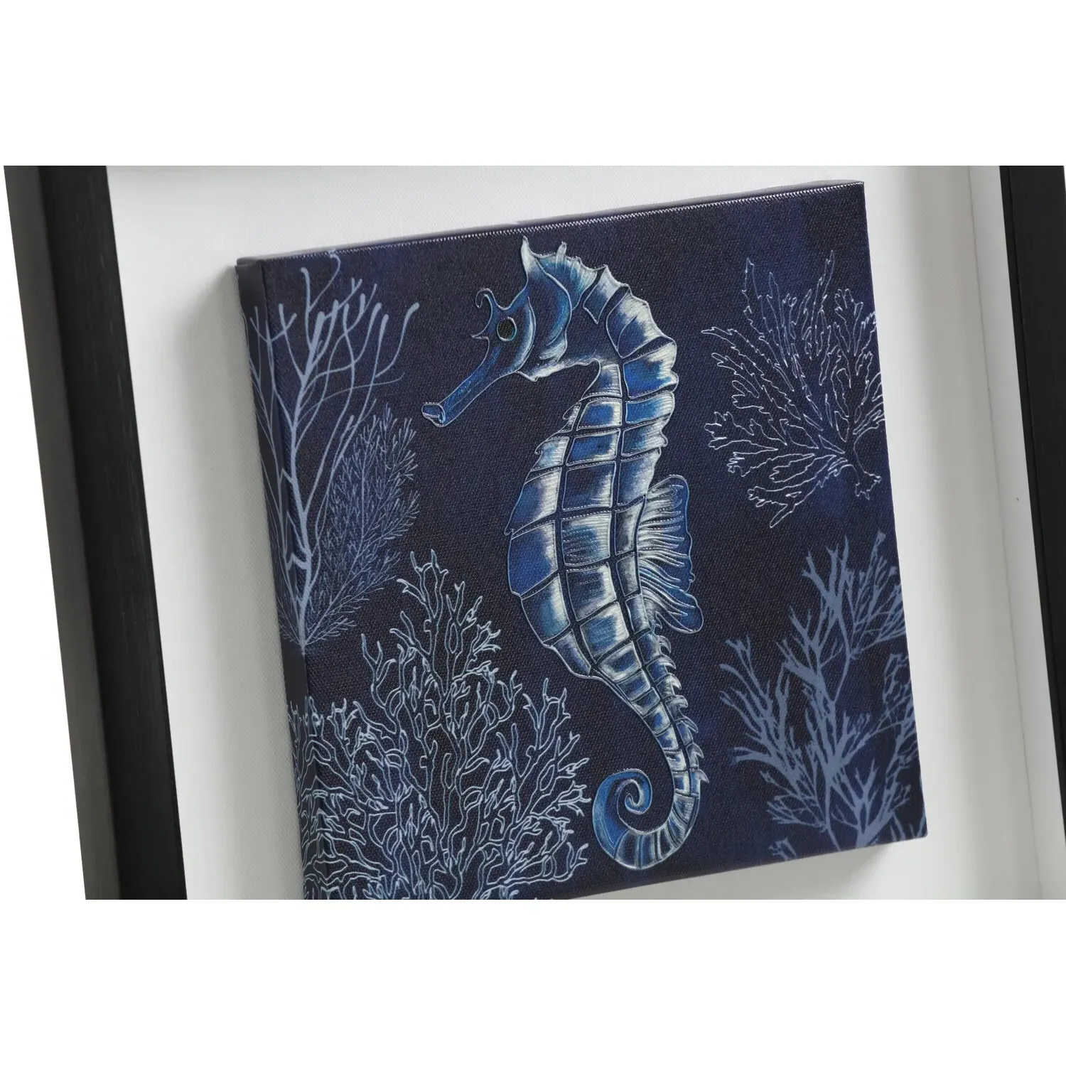 Aquatic Giclee Framed Art - Navy