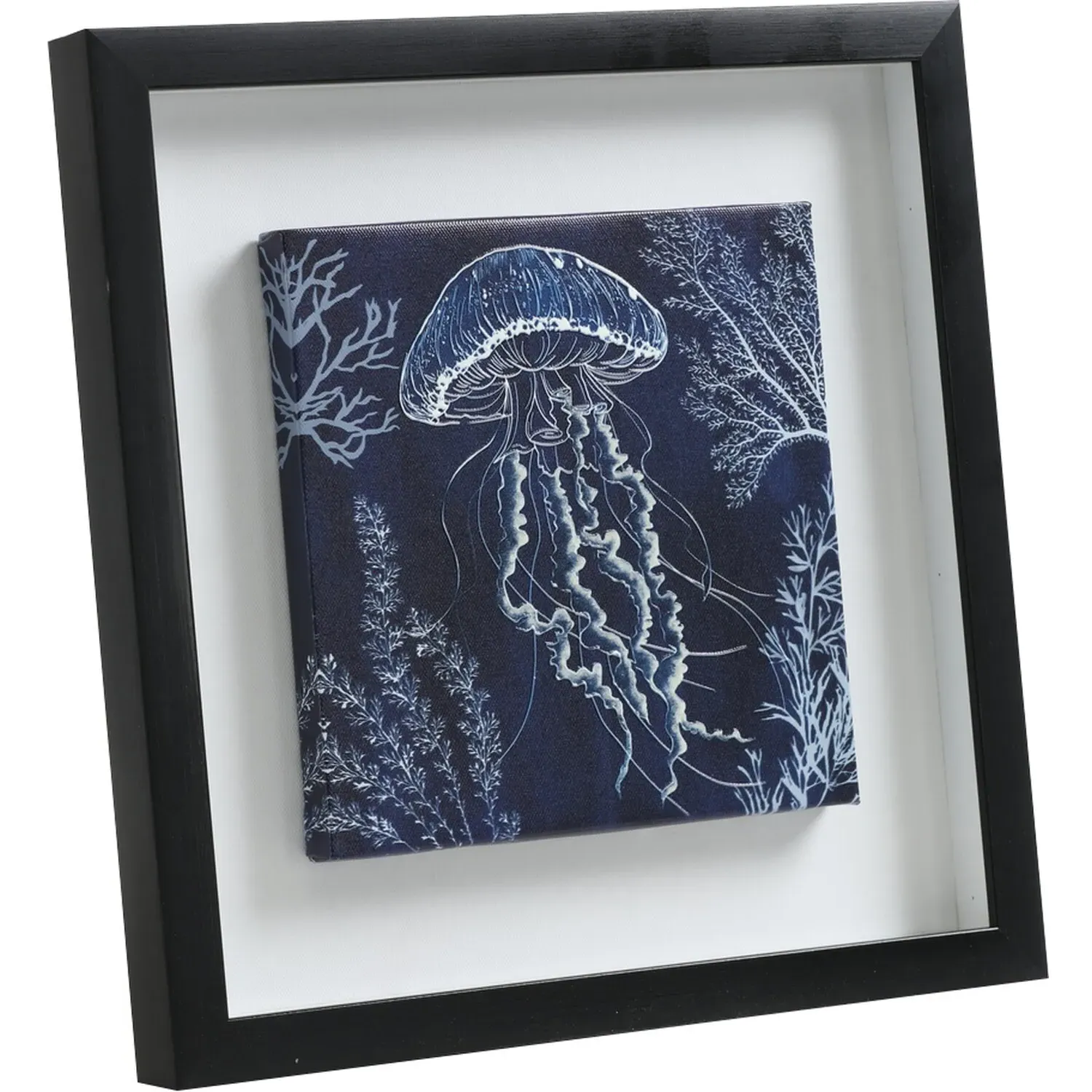 Aquatic Giclee Framed Art - Navy