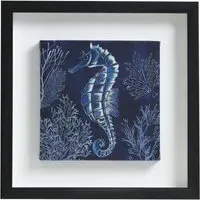 Aquatic Giclee Framed Art - Navy