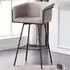 Arabella Swivel Barstool - Grey