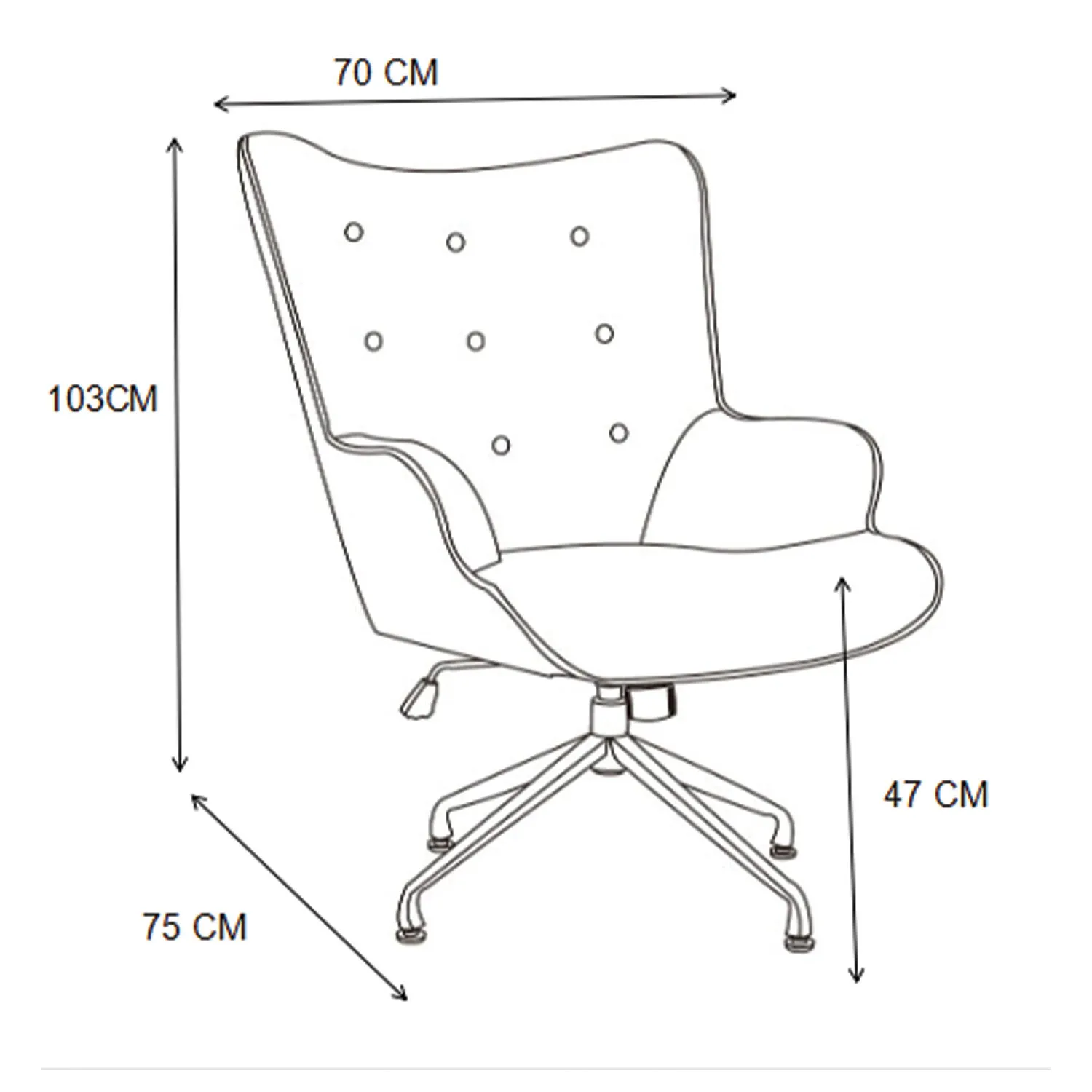 Aranae Spider Leg Swivel Chair - Grey