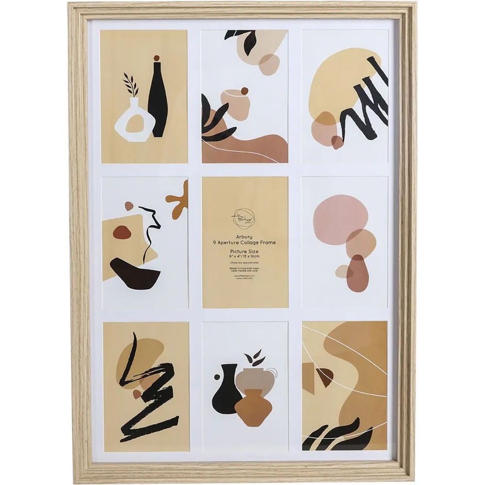 Arbury 9 Aperture Collage Frame - Multicolour image
