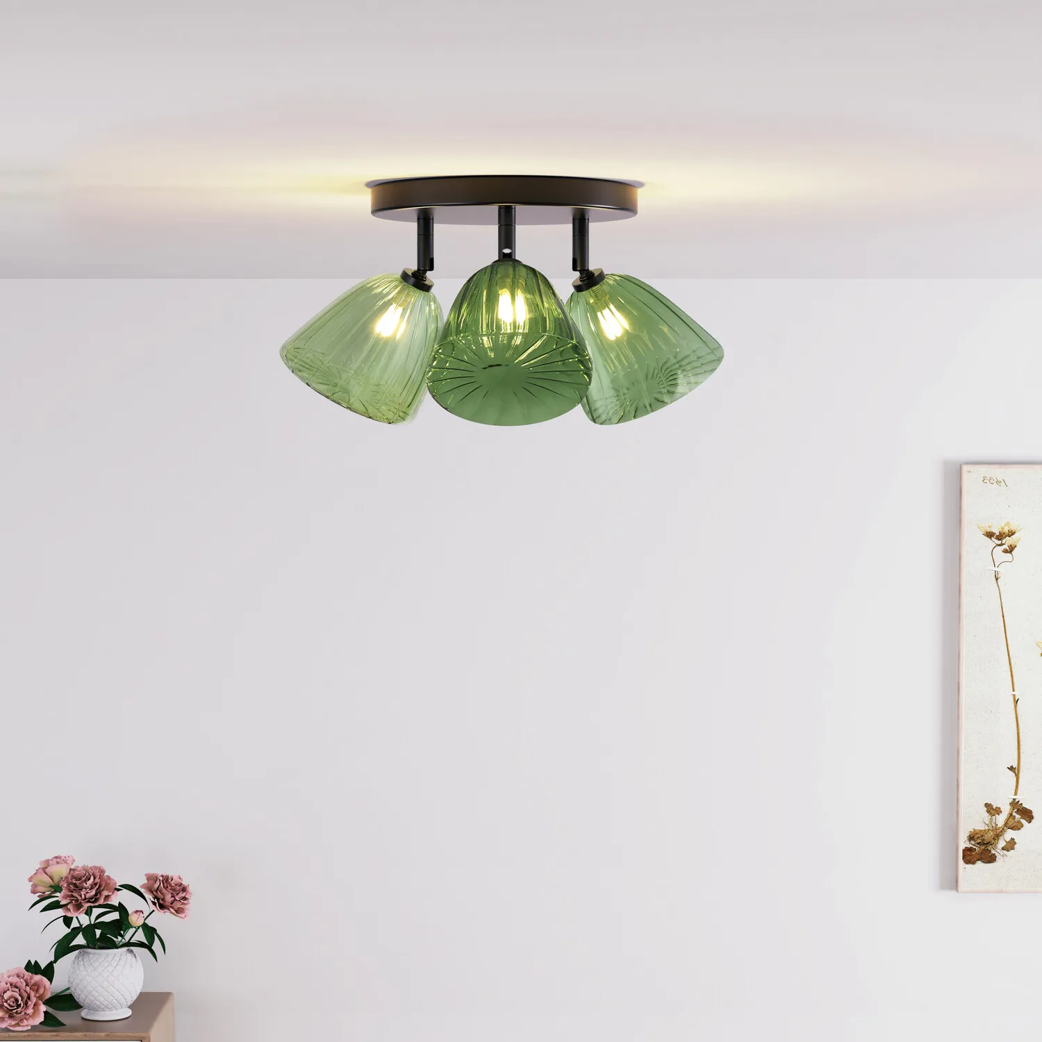 Archie Ceiling Fitting - Green