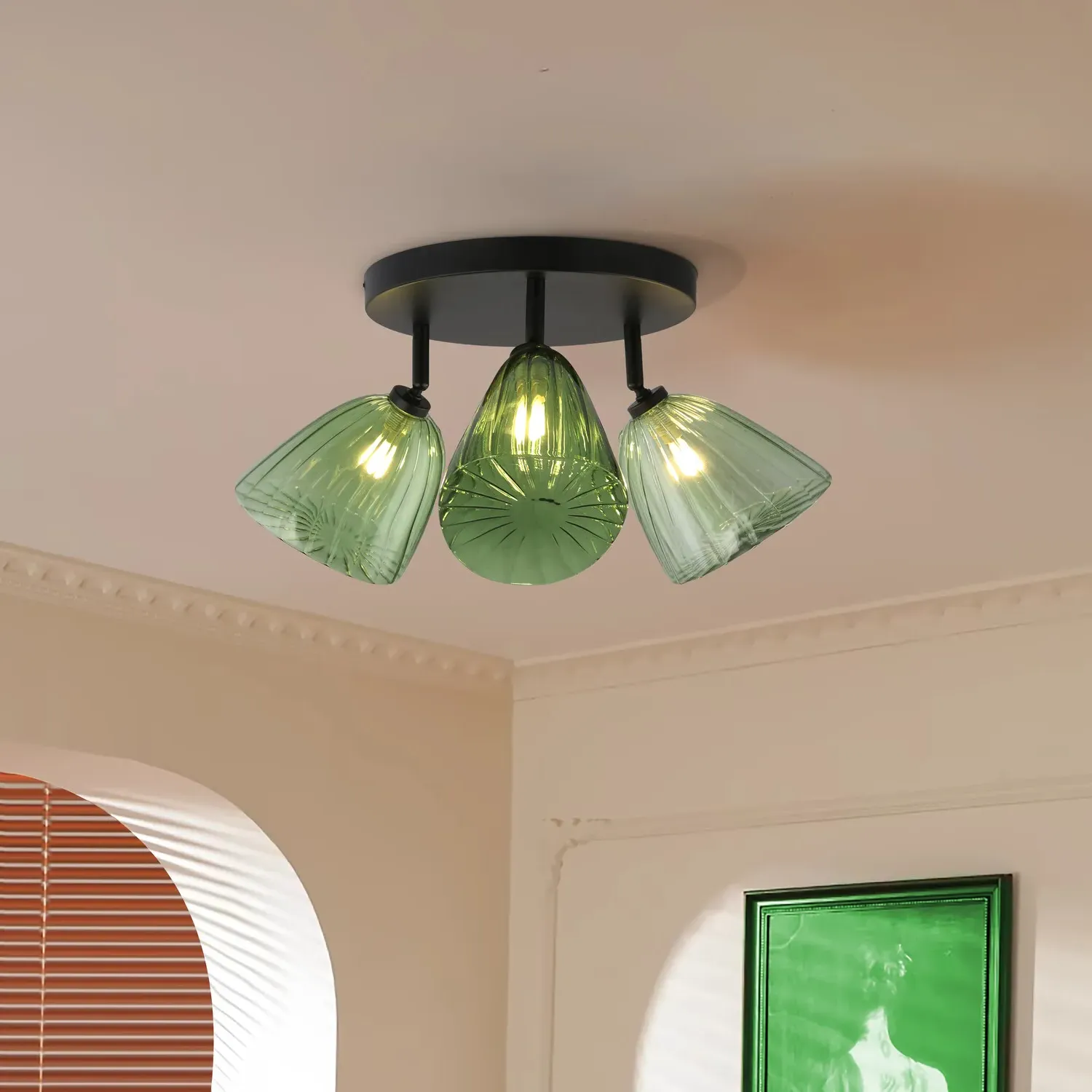 Archie Ceiling Fitting - Green