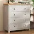 Argenta 4 Drawer Chest of Drawers with Chrome Knobs - Grey, Pine