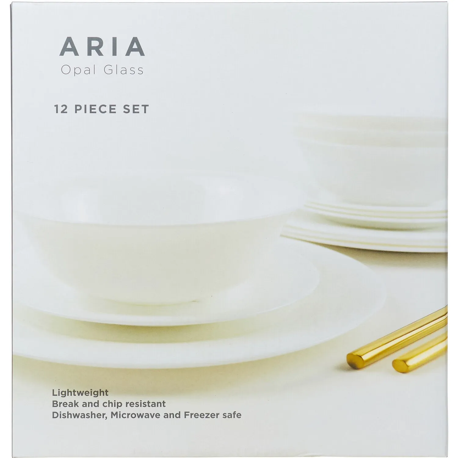 Aria 12 Piece Dinner Set - White