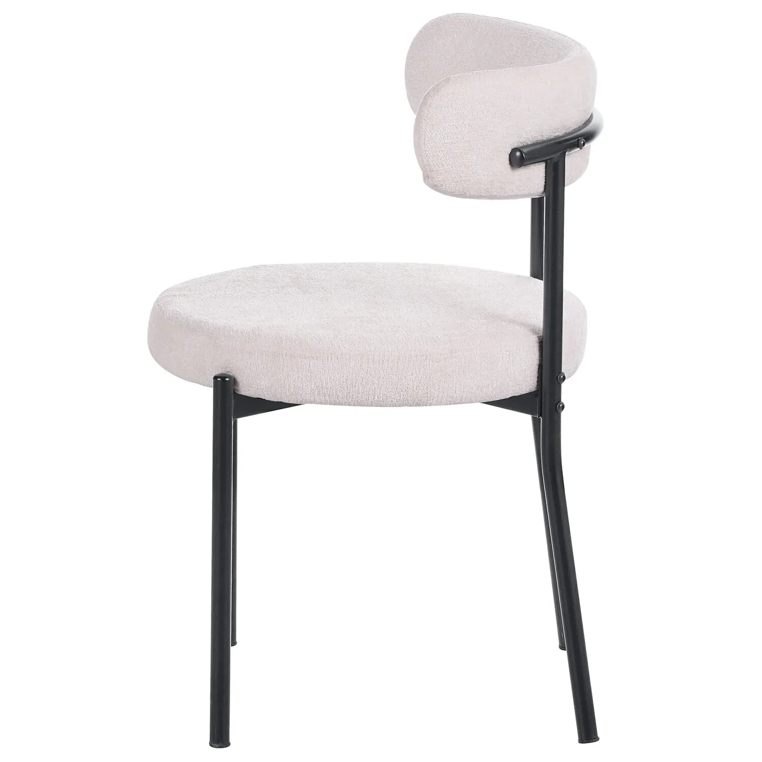 Ariana Chairs - White, Boucle