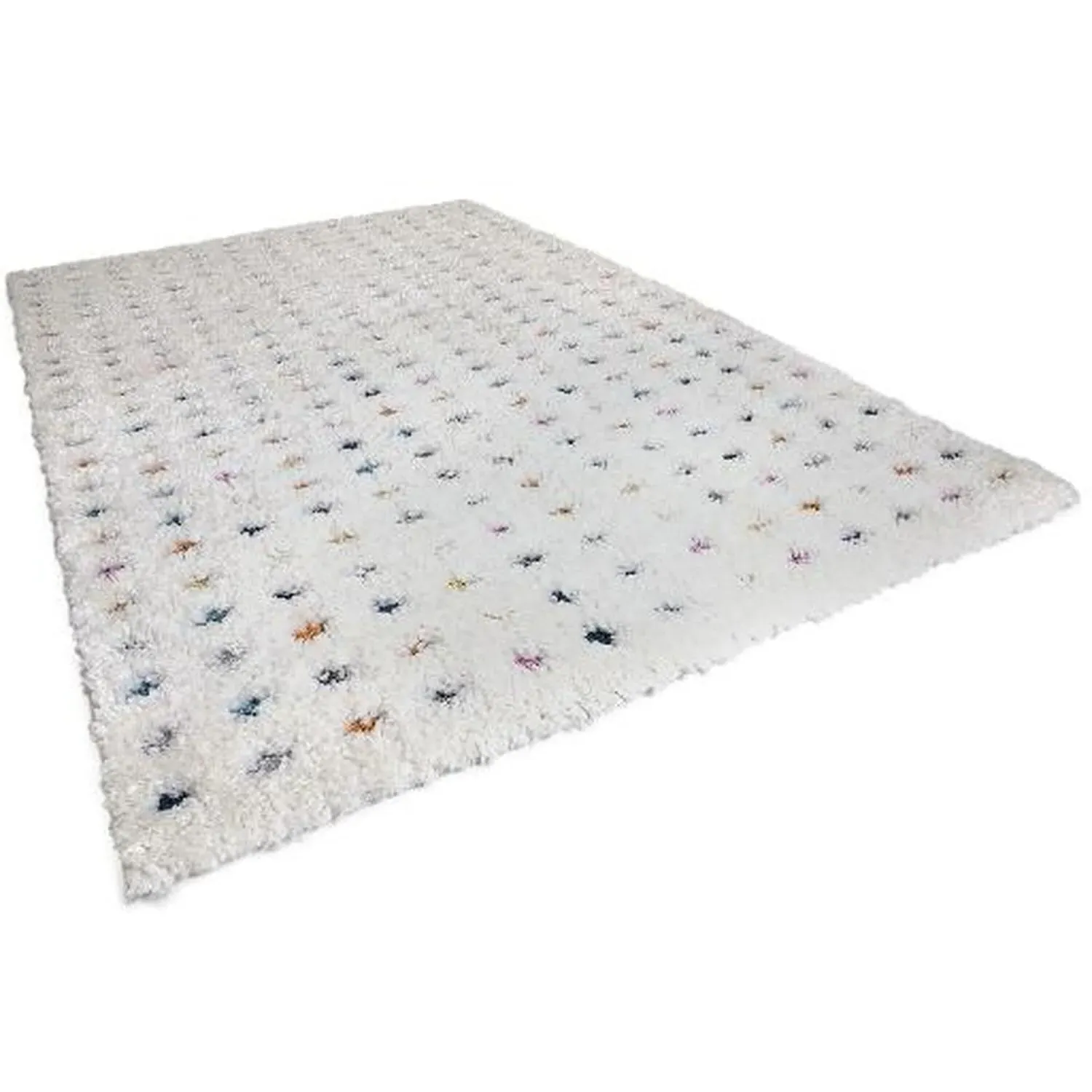 Arianna Pastel Spot Round Rug - White