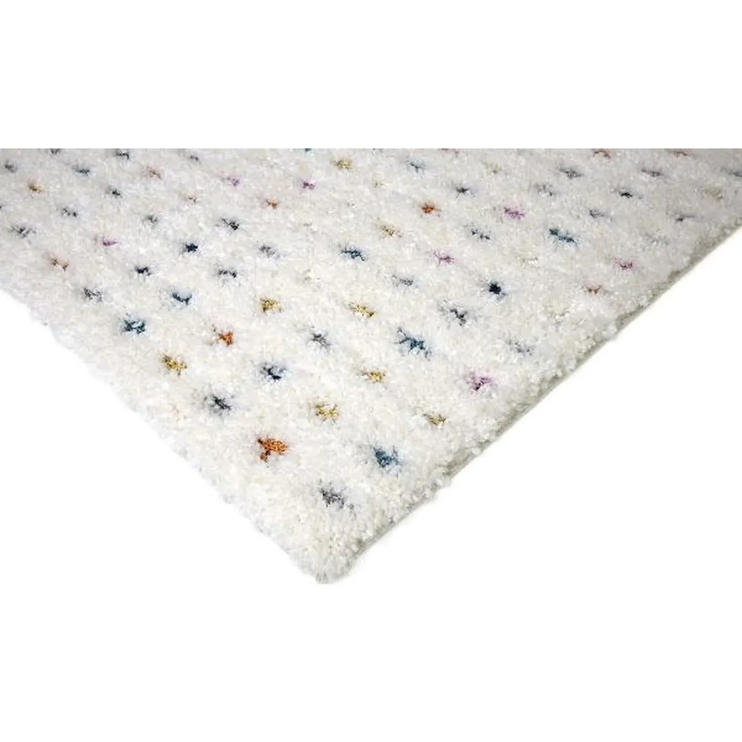 Arianna Pastel Spot Round Rug - White