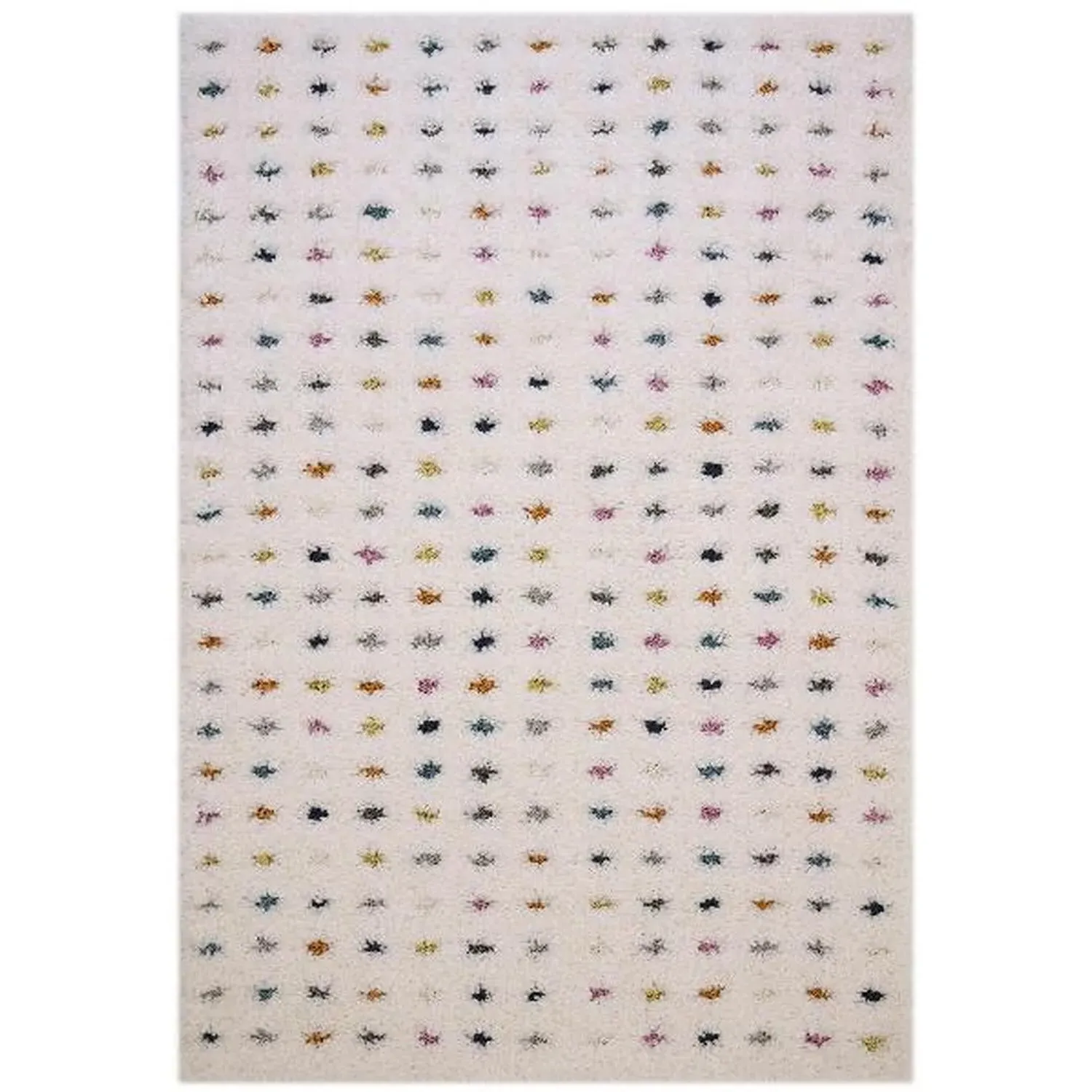 Arianna Pastel Spot Round Rug - White