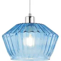 Arlo Pendant Shade - Blue, Glass