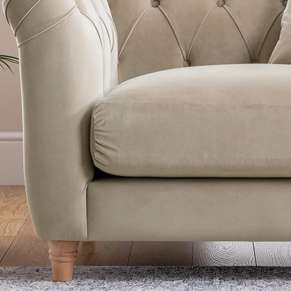 Armchair with Reversible Cushion - Putty, Velvet