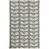 Art Deco Leaf Rug - Greige, Cotton