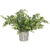 Artificial Eucalyptus in Basket - Green