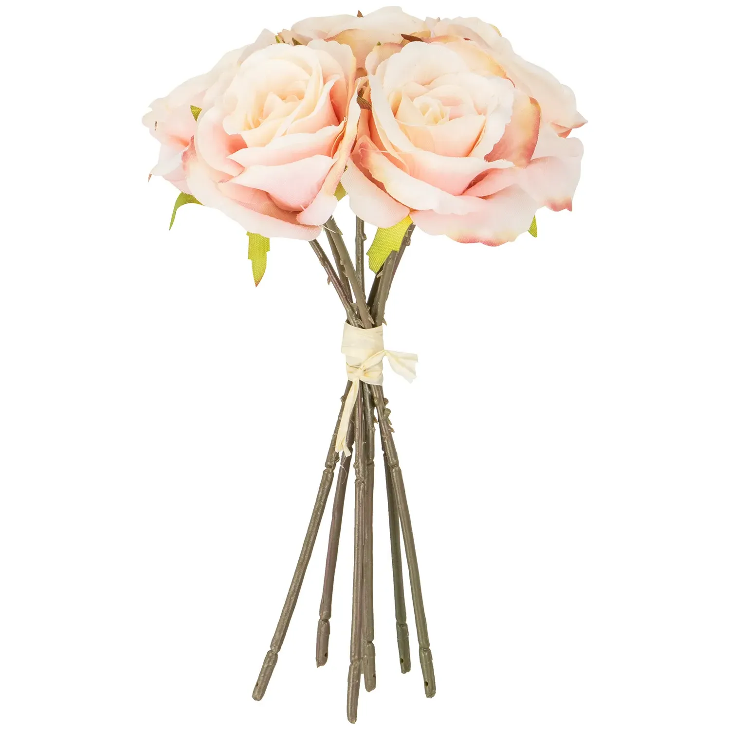 Artificial Rose Stem Bouquet - Cream