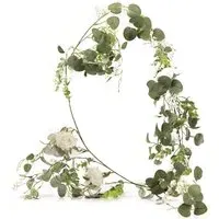 Artificial White Rose Eucalyptus Garland