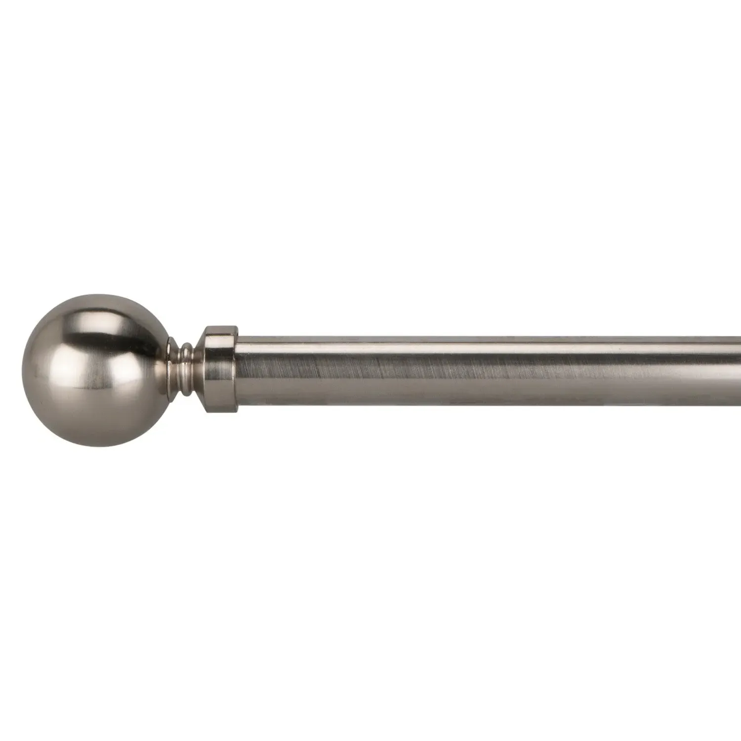 Ascot Extendable Curtain Pole - Satin Silver