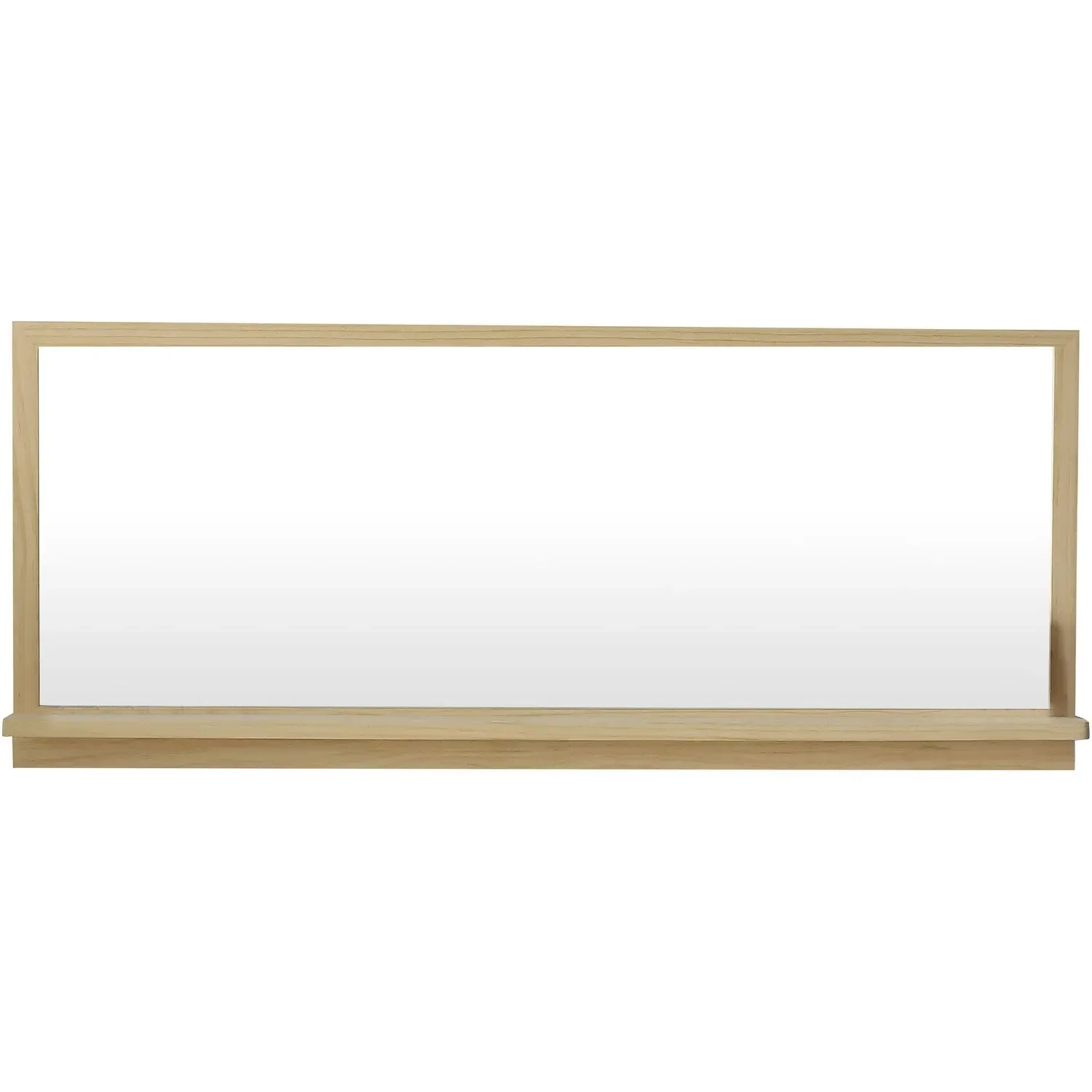 Ashdown Wooden Shelf Mirror - Natural