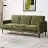 Asher 3-Seater Sofa Bed with Click-Clack - Green, Velvet