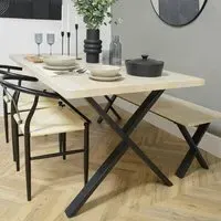 Ashford 2 Seater Dining Bench - Natural Oak