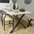 Ashford 4 Seater Dining Table - Natural Oak, Black Iron