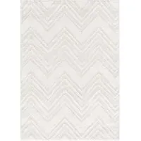 Ashton 160cm Zigzag Rug - White
